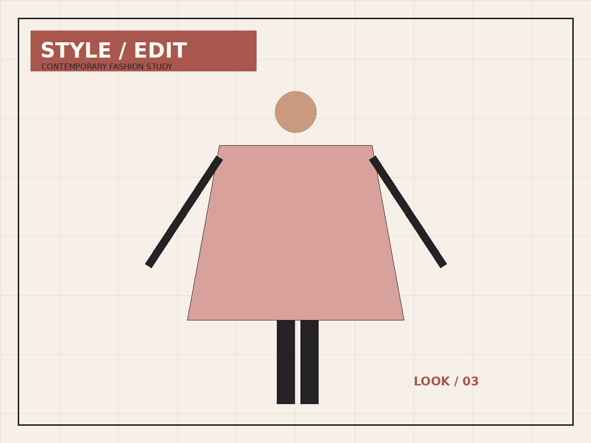 Stock photograph of styled clothing and fashion details