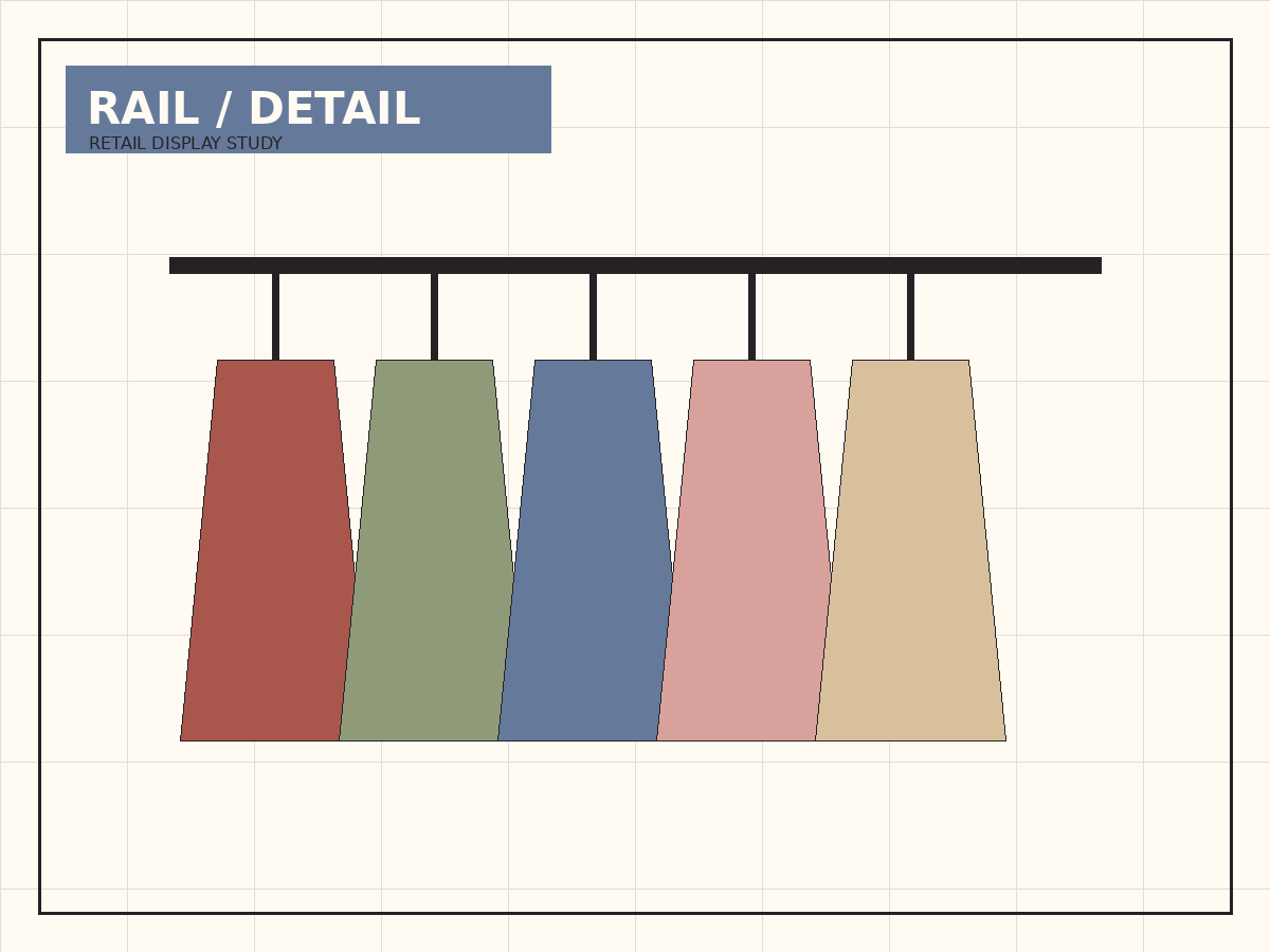 Stock photograph showing a close detail of clothing on a retail rail